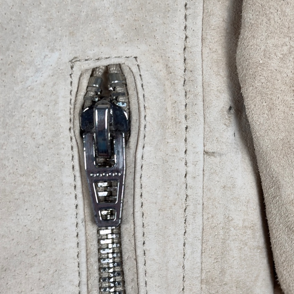 Blank NYC Tan Suede Leather Moto XS Jacket New - Picture 9 of 10